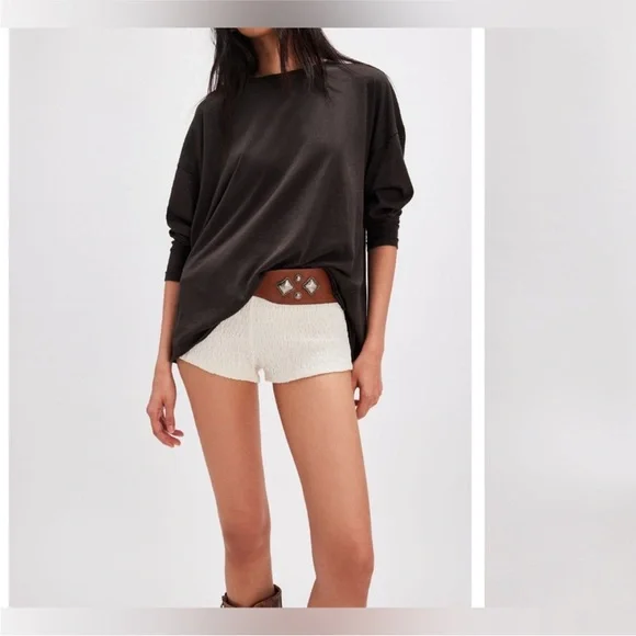 NWOT Free People We The Free Nina Long-Sleeve Tee - black - XS, Small - Picture 7 of 11